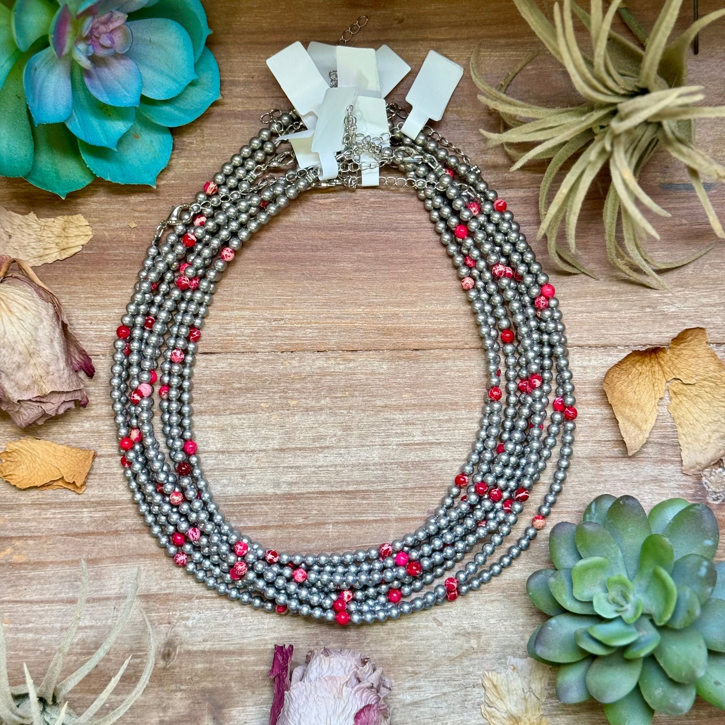 Pink Sea Sediment Necklace