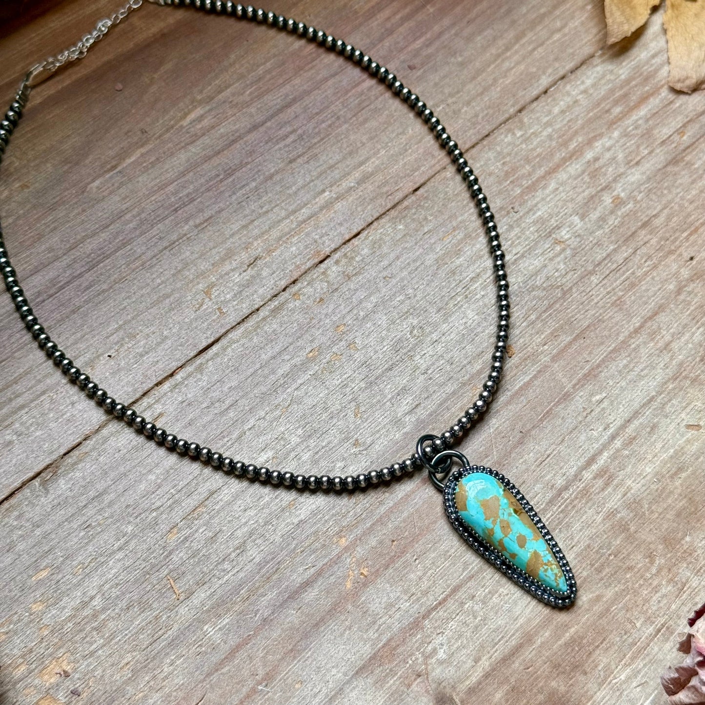 FREE Sterling Silver Pearl Necklace + MJ Royston Turquoise Pendant