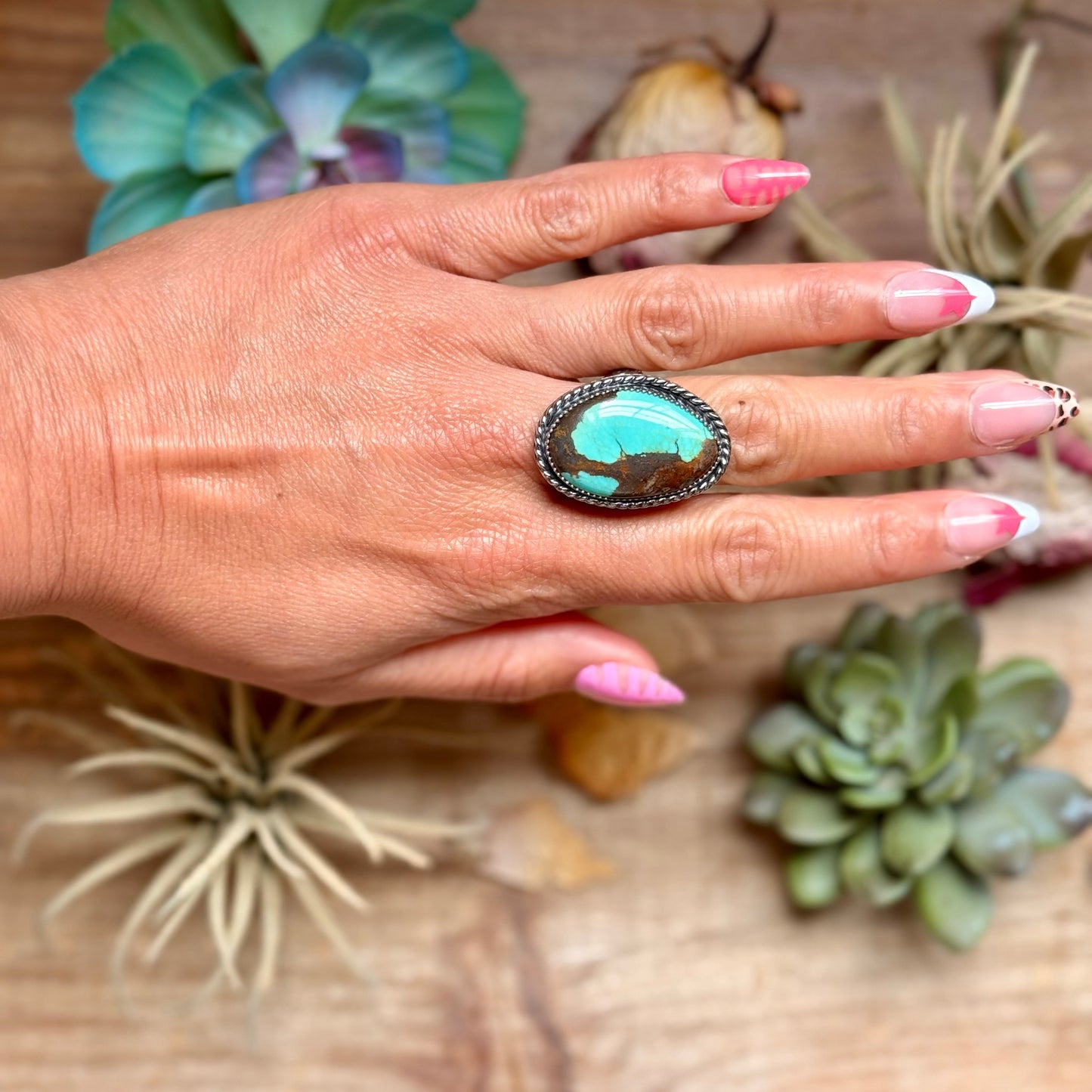 MJ Turquoise Ring – Sterling Silver