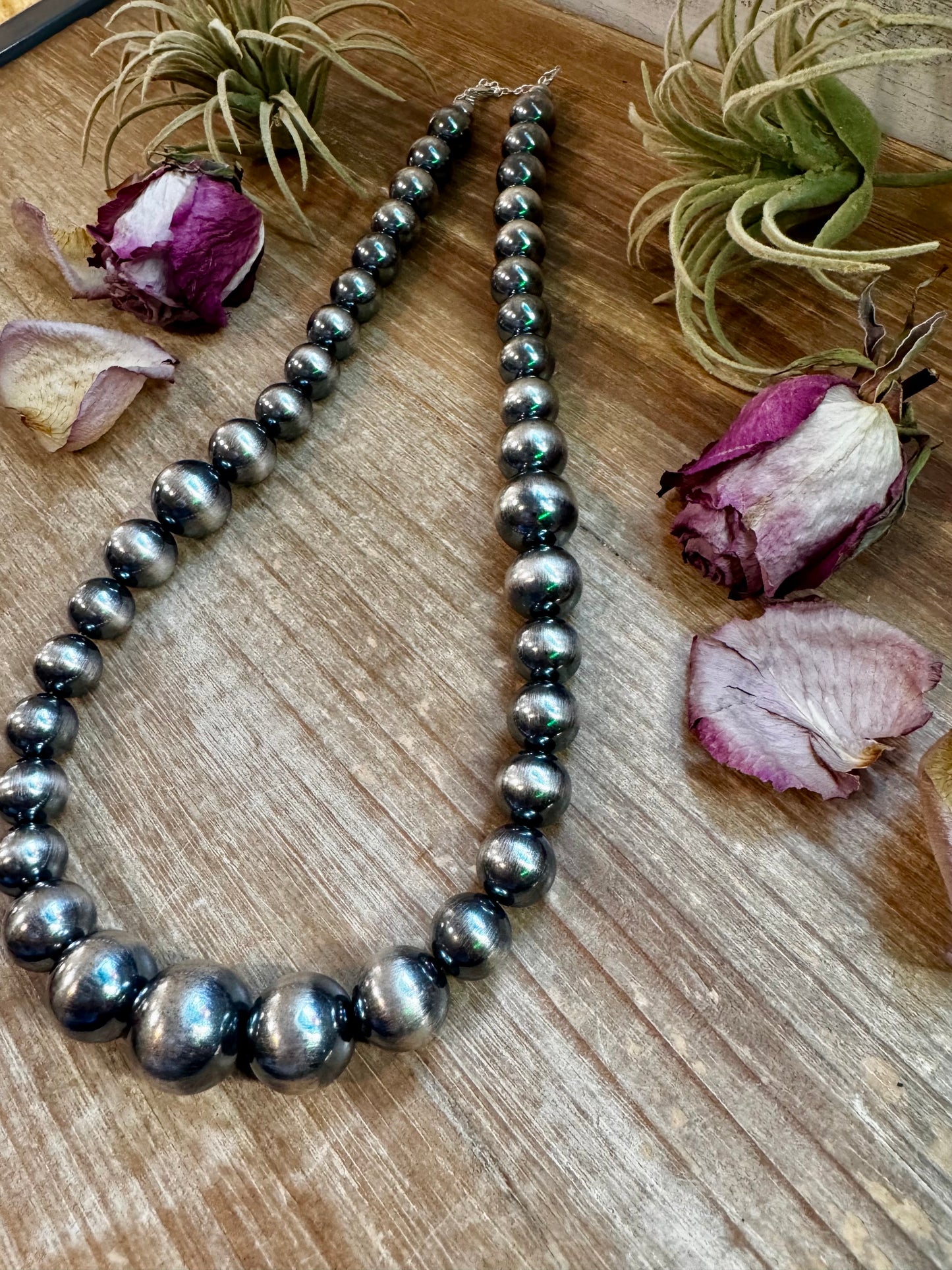 Large Sterling Silver Pearl Necklace – 6mm to 20mm Graduated