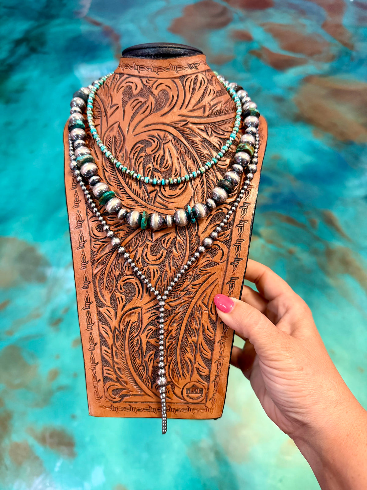Turquoise & Sterling Silver Lariat 3-Piece Necklace Stack - Pick Your Favorite