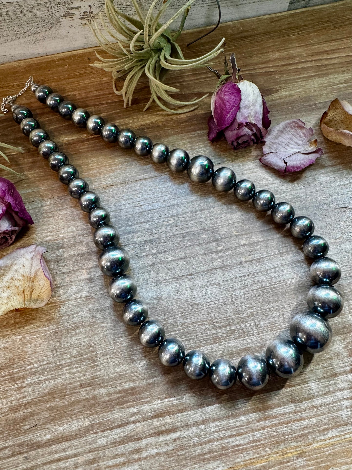 Large Sterling Silver Pearl Necklace – 6mm to 20mm Graduated