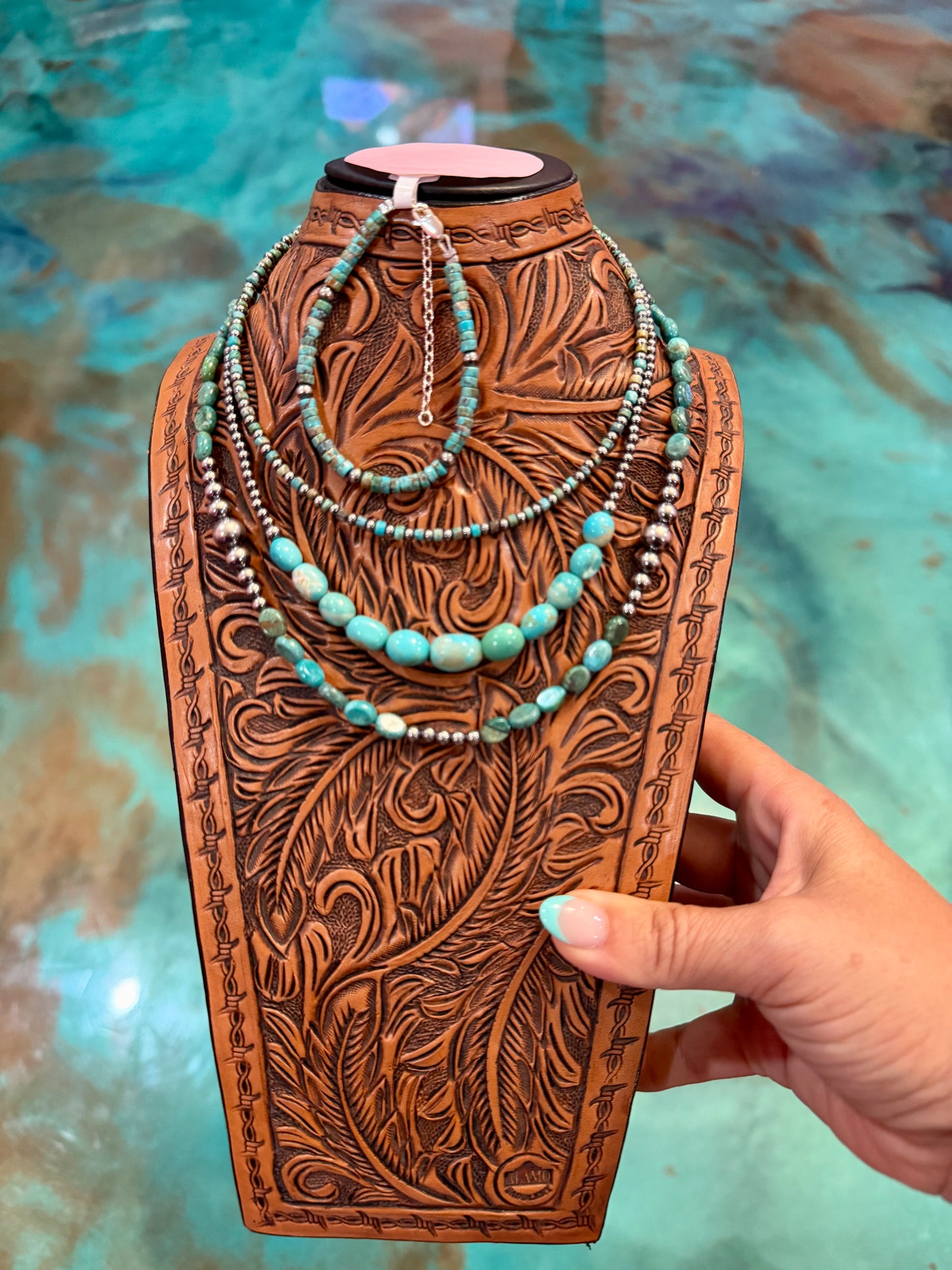 JACI Stack – Genuine Turquoise & Sterling Silver