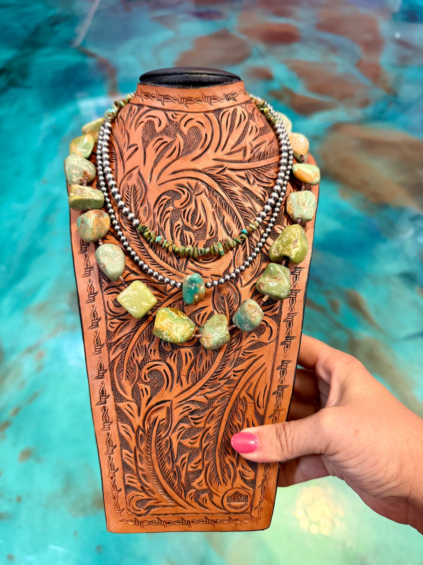 Green Turquoise & Sterling Silver 3-Piece Necklace Stack - Pick Your Favorite