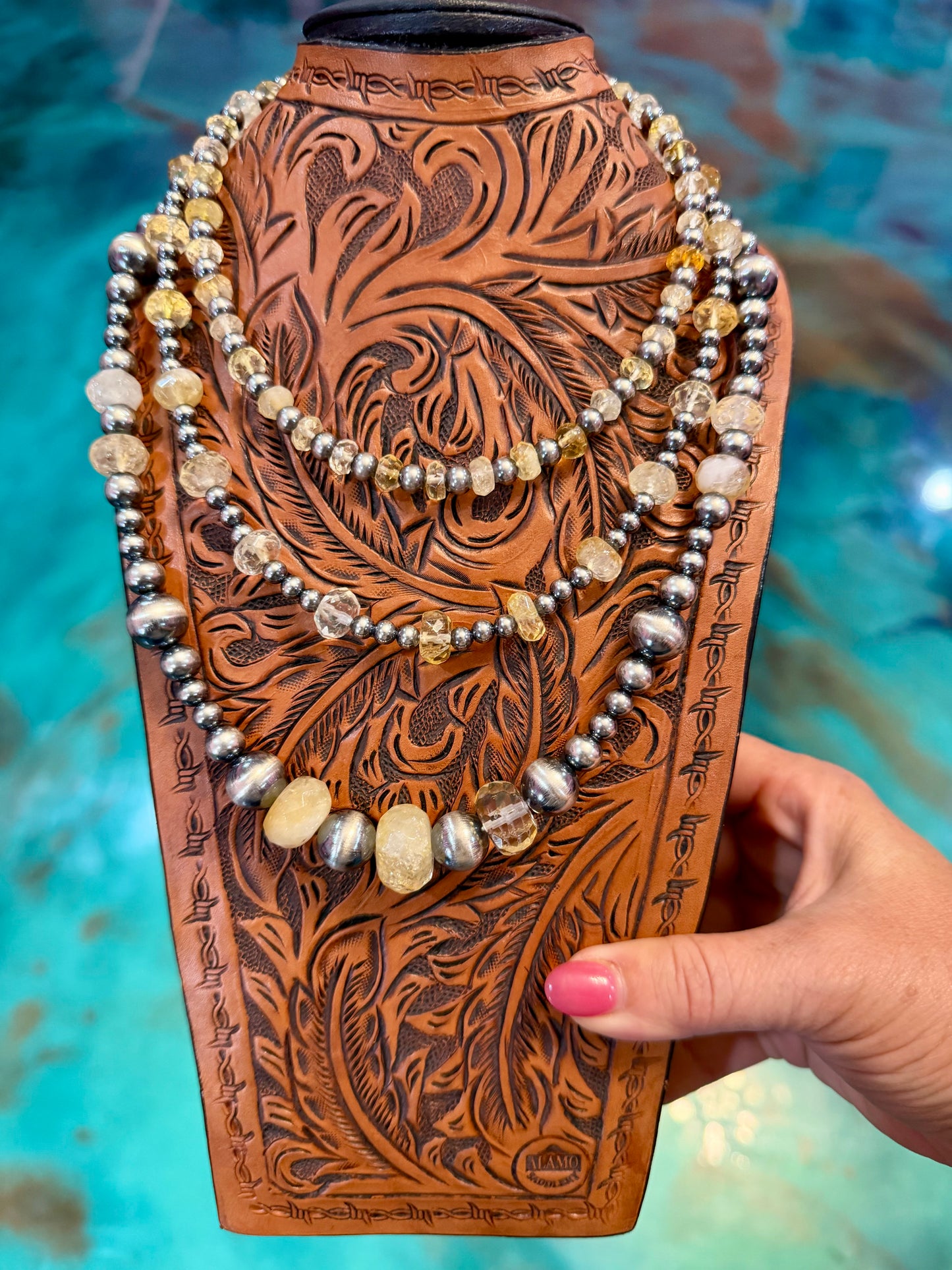 Jaci Stack – Faceted Citrine & Sterling Silver Necklaces