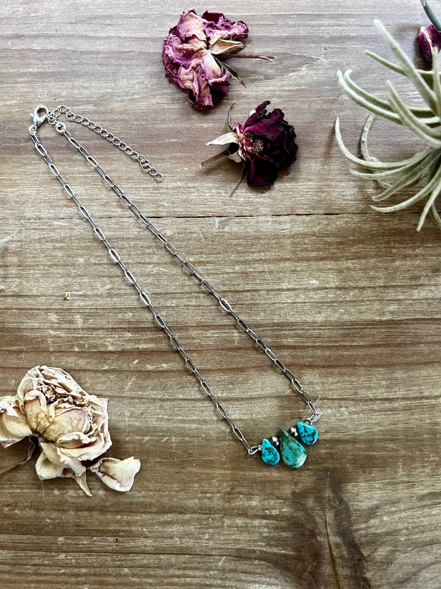 14 inch high quality turquoise and Navajo on chain