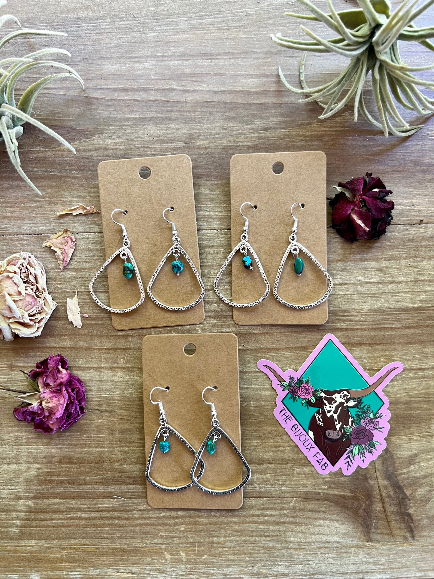 Turquoise nuggets and Dangle earrings