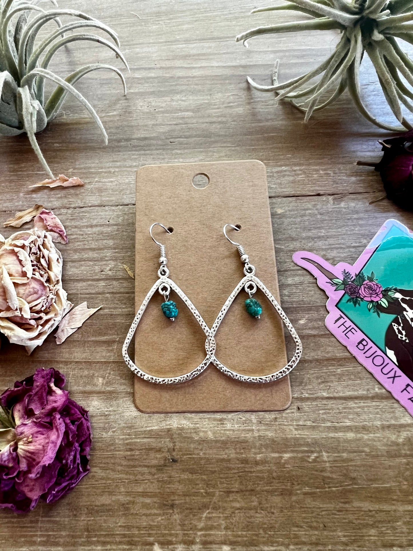 Turquoise nuggets and Dangle earrings