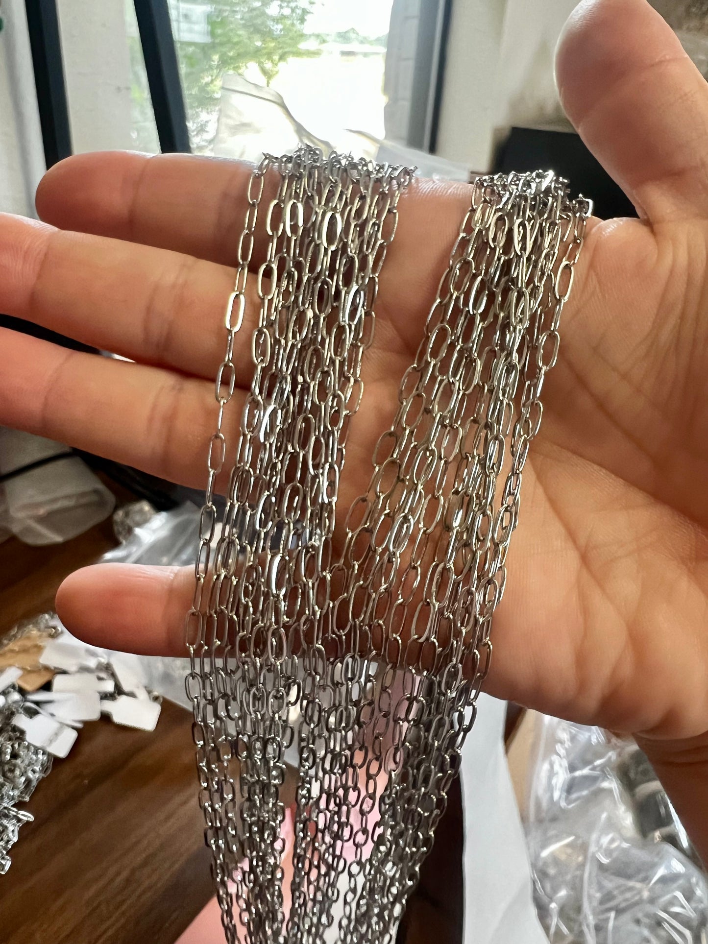 Chain necklace paperclip 20 inch long