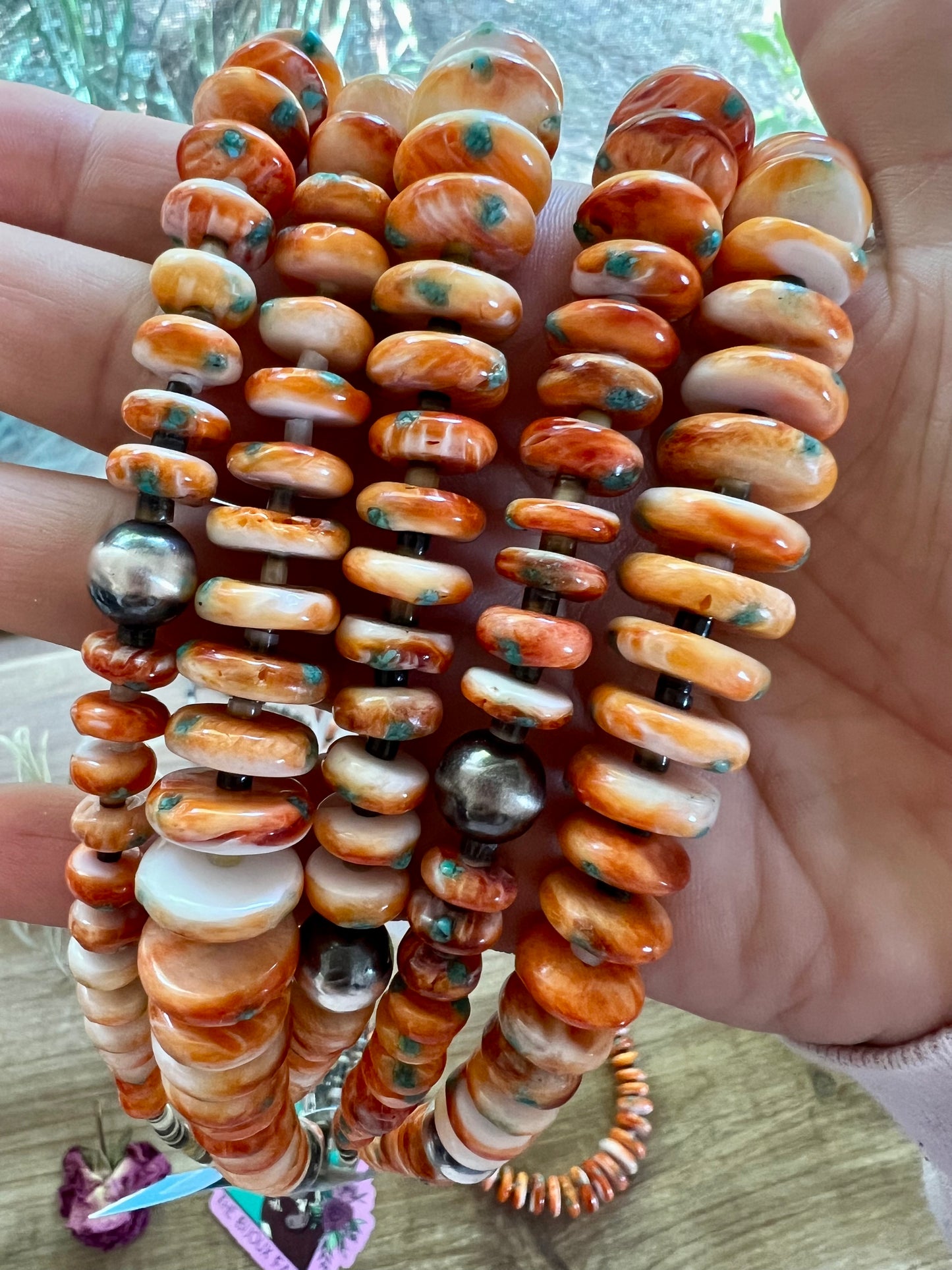 22 Inch spiny with turquoise & Najavo