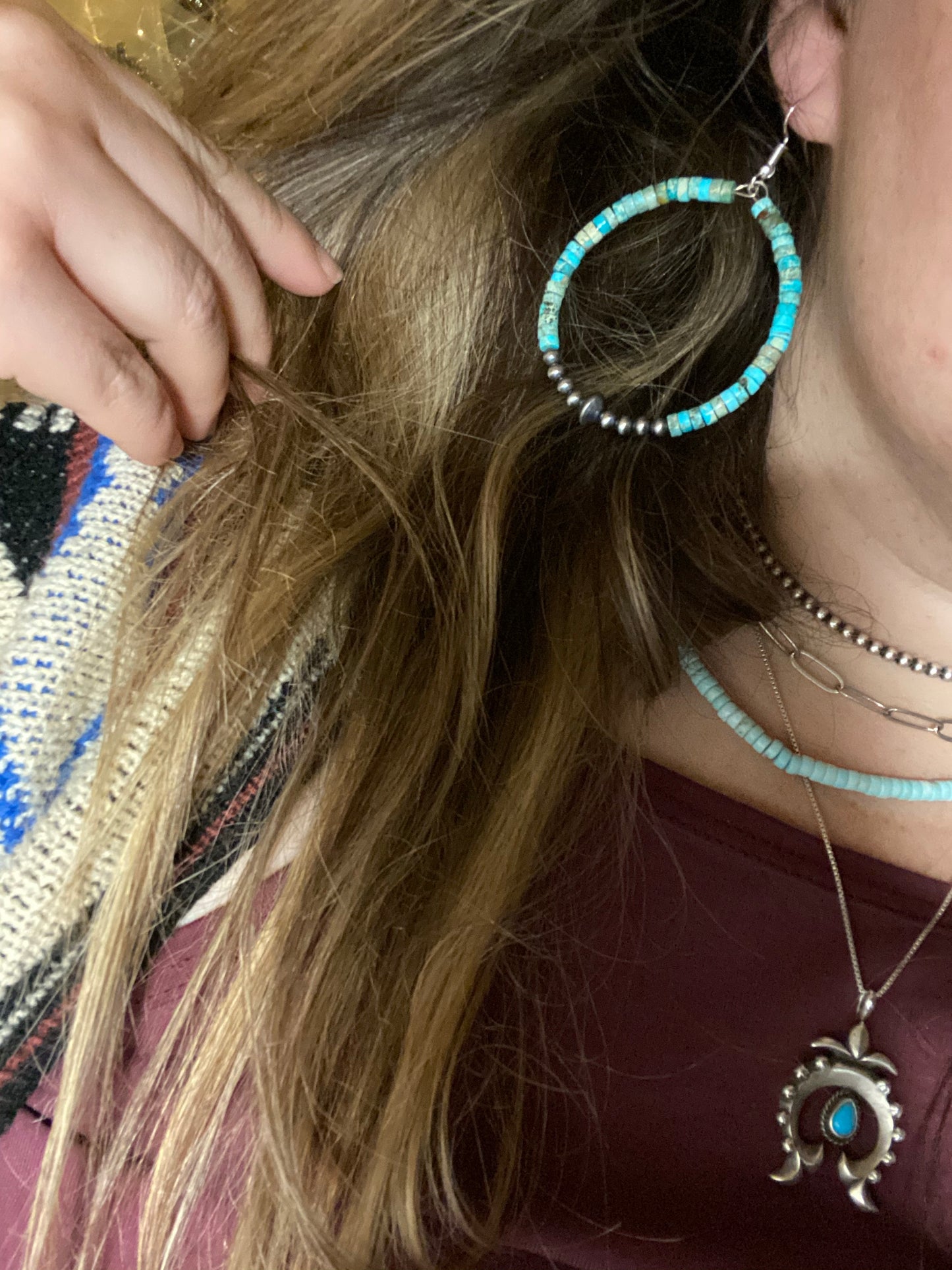 Best Seller : Hoop Earrings with Sterling Silver Pearls