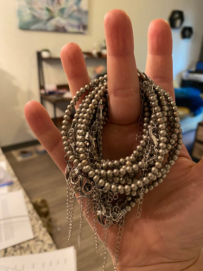 Silver Plated beads bracelet