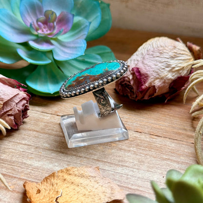 MJ Freeform Turquoise Ring – Sterling Silver