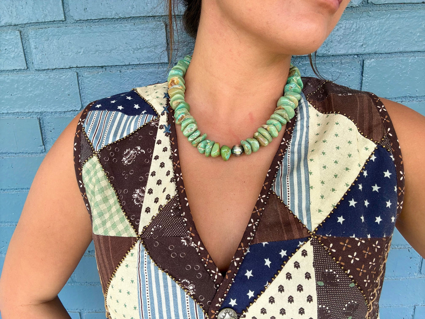 Turquoise Nugget Statement Necklace