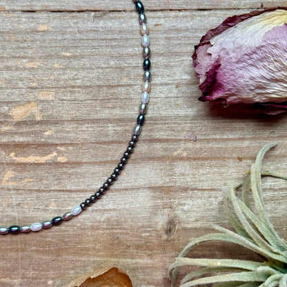 15.25” Freshwater Pearl Necklace – Sterling Silver Chain