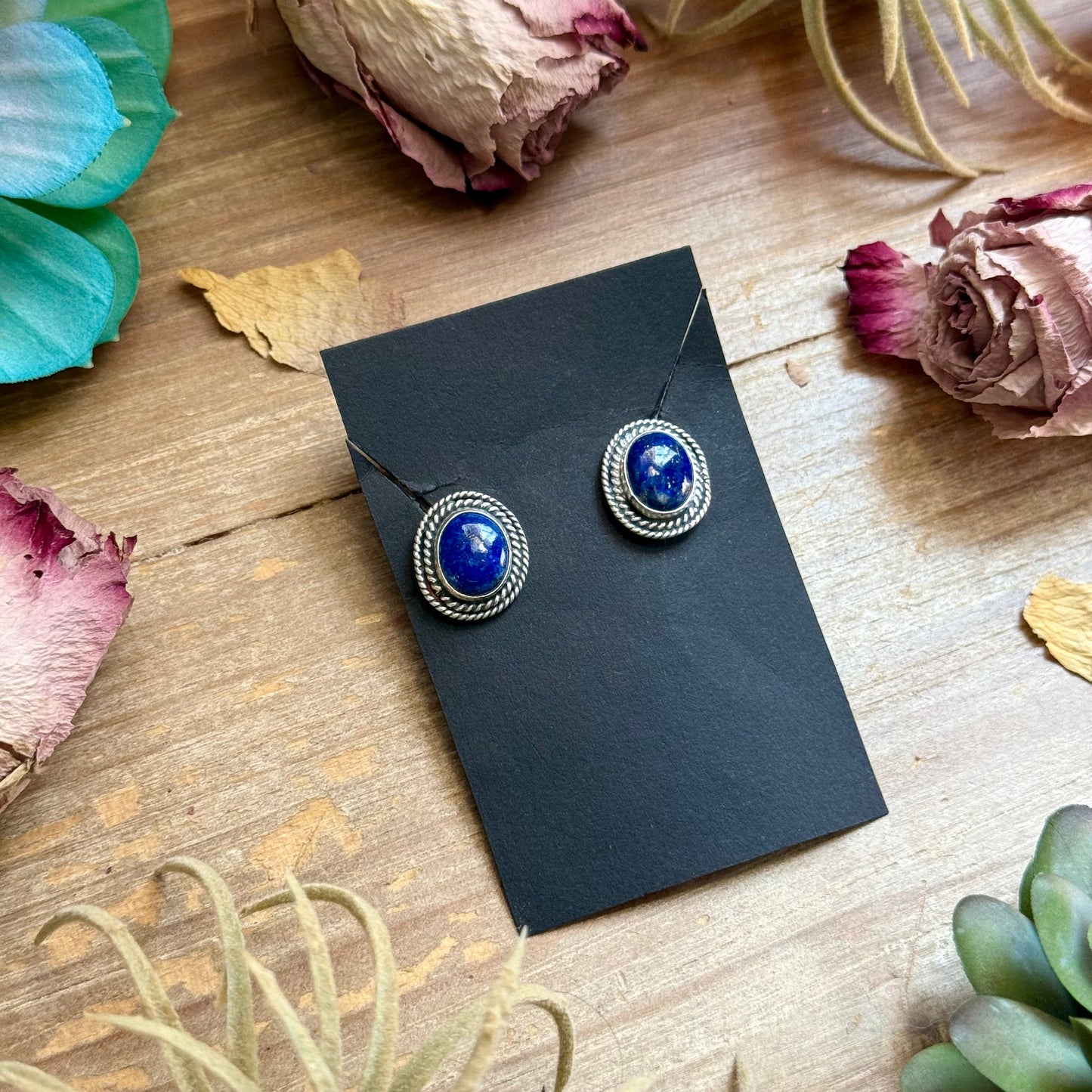 40 - Sterling Silver Lapis Lazuli Stud Earrings by Shay Pfeiffer
