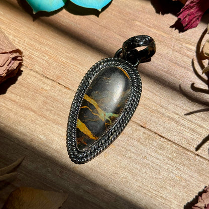 MJ Black Jack Turquoise Pendant