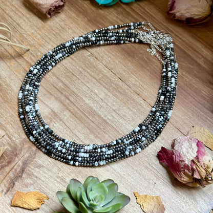 Faceted Zebra Jasper Necklace – 19" + Extender – 3mm