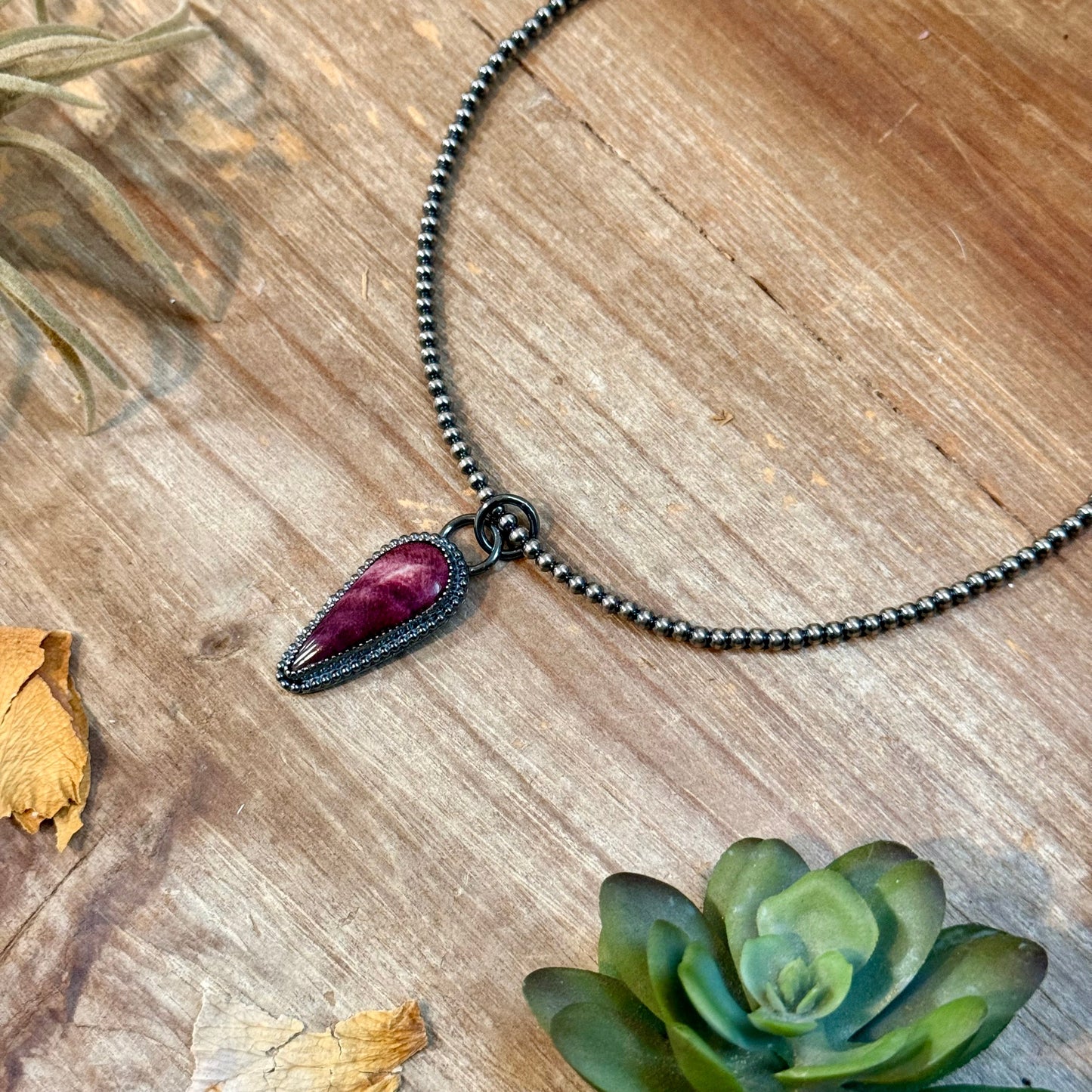 FREE Sterling Silver Pearl Necklace + MJ Purple Spiny Oyster Pendant