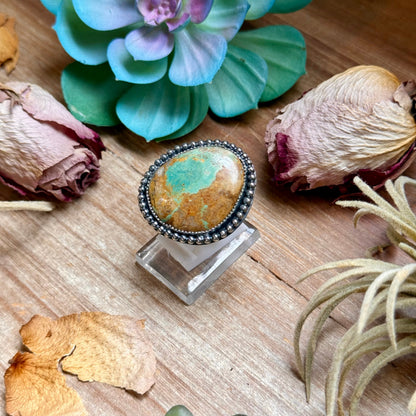 MJ Freeform Turquoise Ring – Sterling Silver