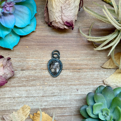 Wild Horse matrix sterling silver charm with free sterling silver necklace handmade by The Bijoux FAB
