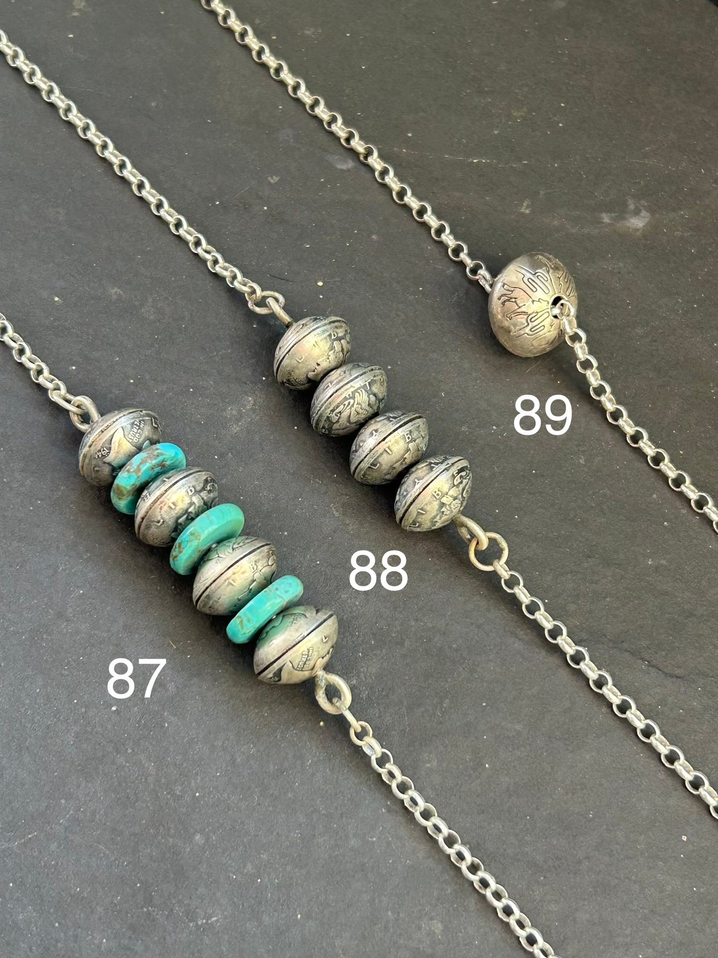 Sterling silver necklace with single Ponca pearl by Texas artist Jason Ogg
