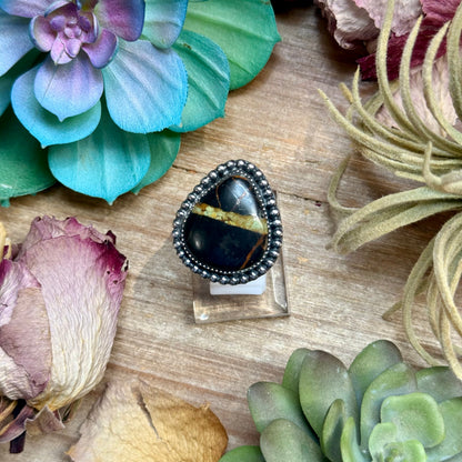 MJ Ring- Black Jack Free Form Adjustable Ring