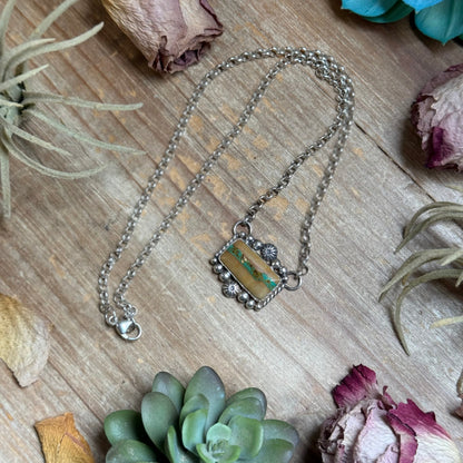 100 Ribbon Royston Turquoise Bar Necklace – Sterling Silver