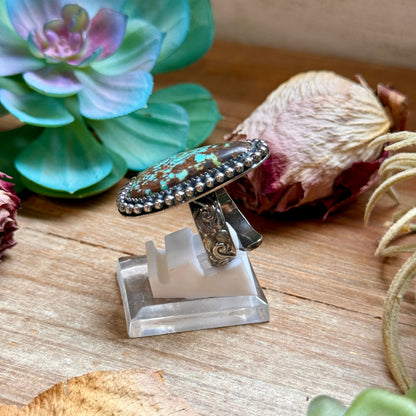 MJ Freeform Turquoise Ring – Sterling Silver