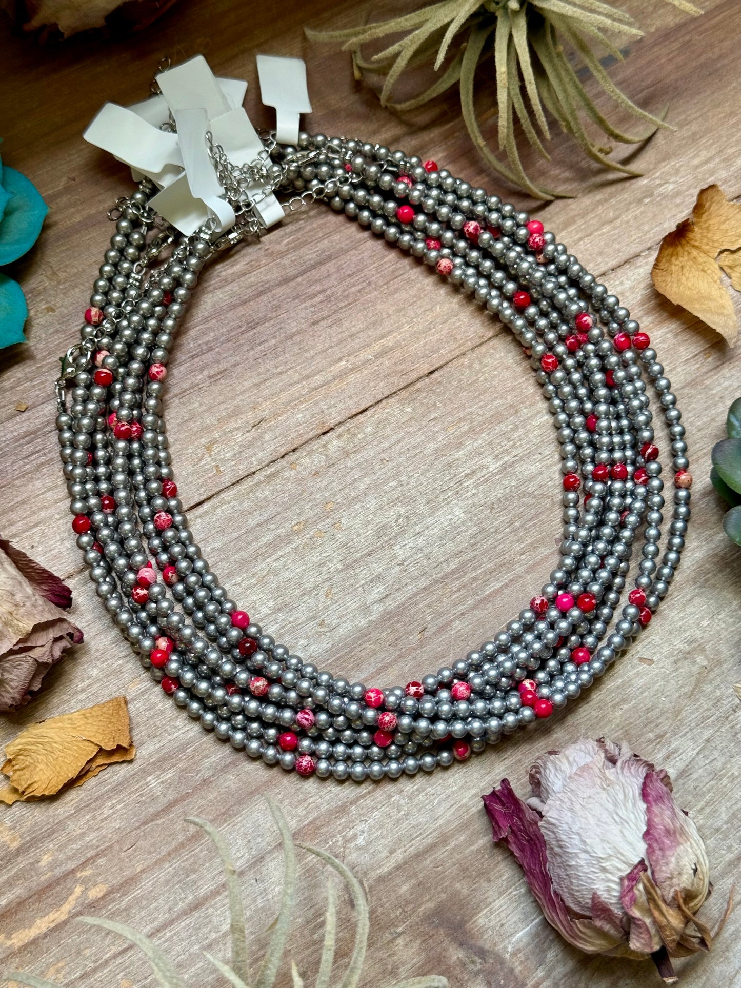 Pink Sea Sediment Necklace