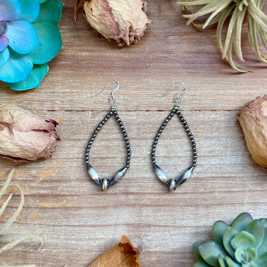 Sterling Silver Torpedo Teardrop Earrings