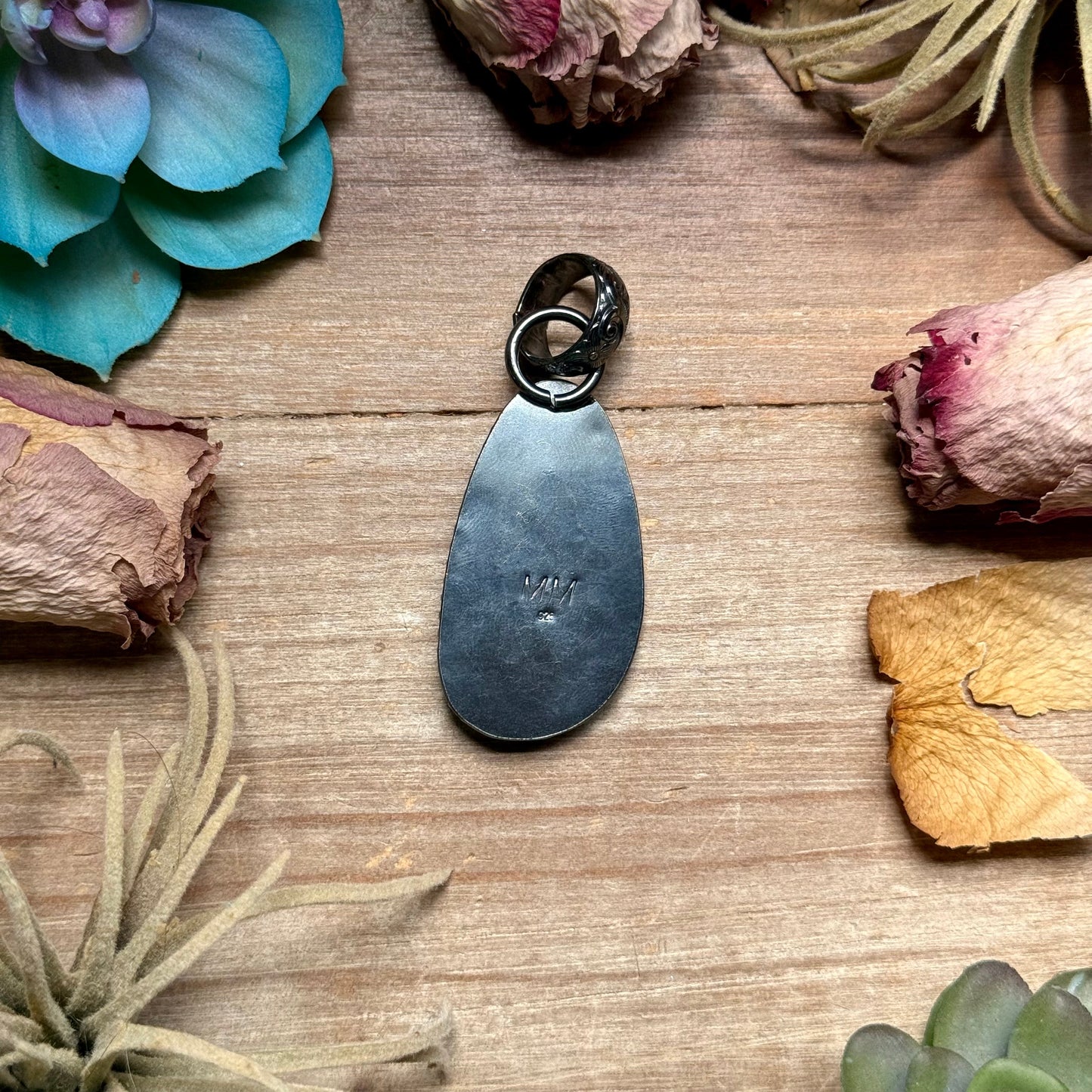 MJ Freeform Turquoise Pendant – Sterling Silver
