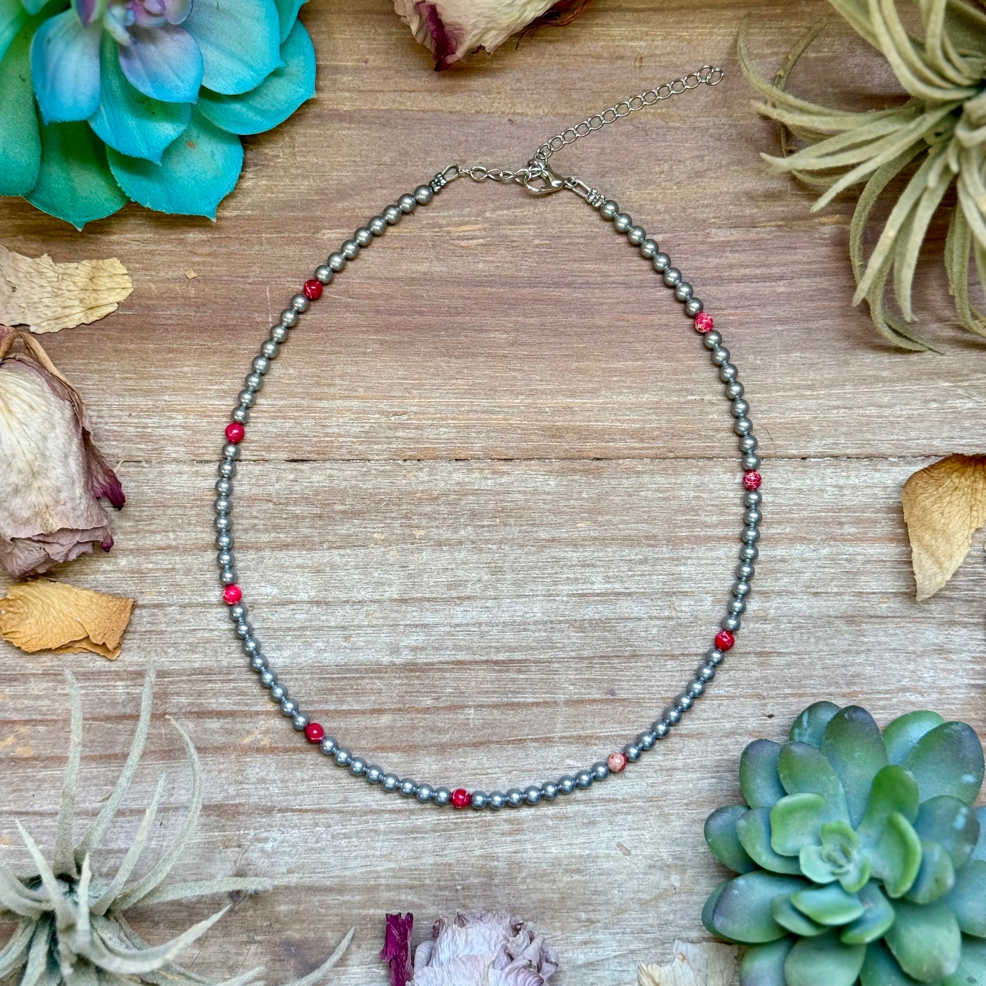 Sea sediment beads are not genuine turquoise or sterling silver and are reflected in the pricing of this collection.