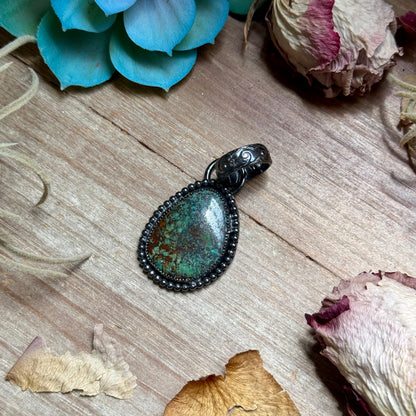 MJ Turquoise Pendant – Sterling Silver