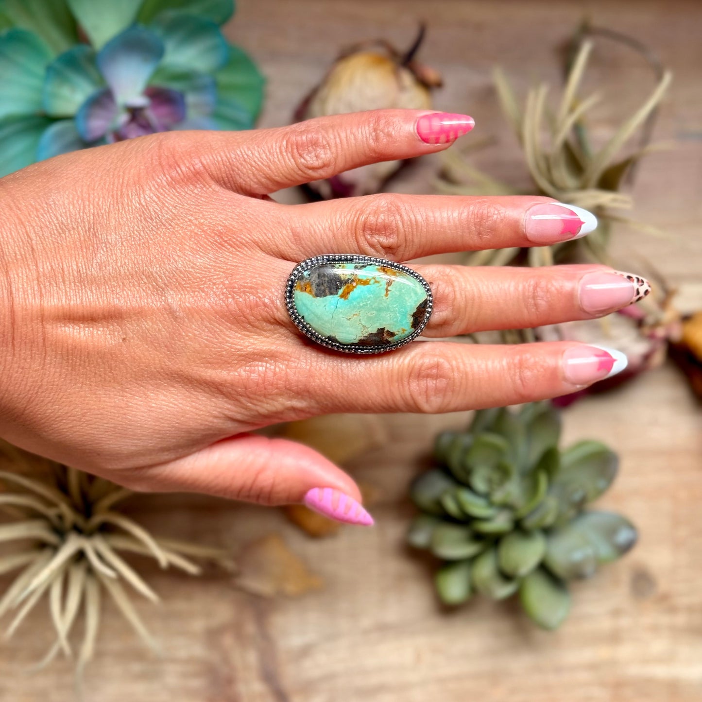 MJ Turquoise Ring – Sterling Silver