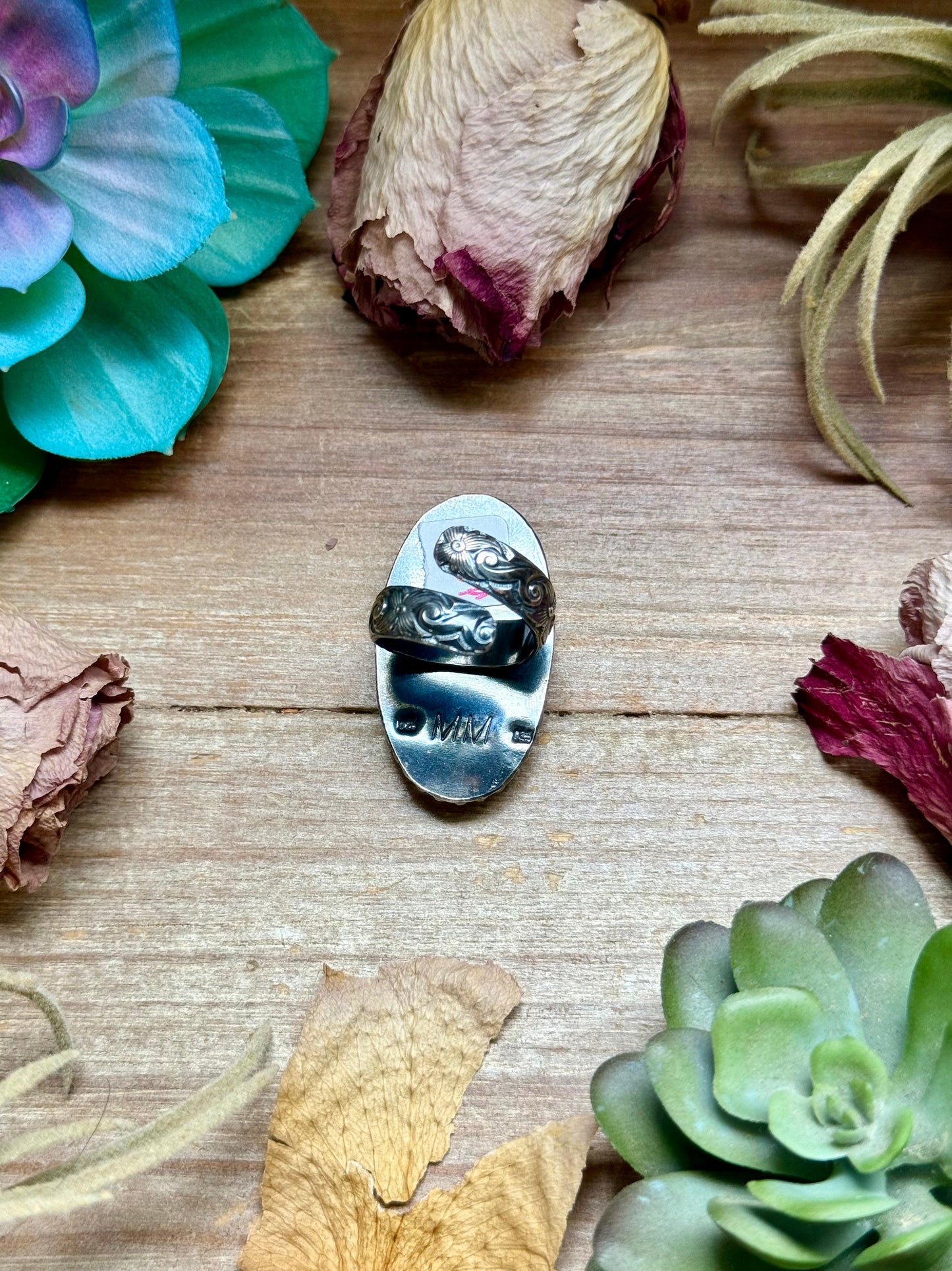 MJ Wild Horse Sterling Silver Ring – Adjustable Oval