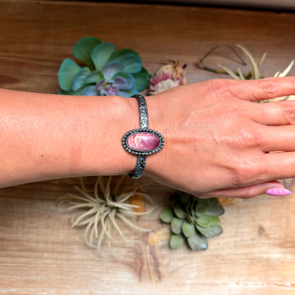 Show moreShow lessMJ Purple Spiny Cuff – Sterling Silver