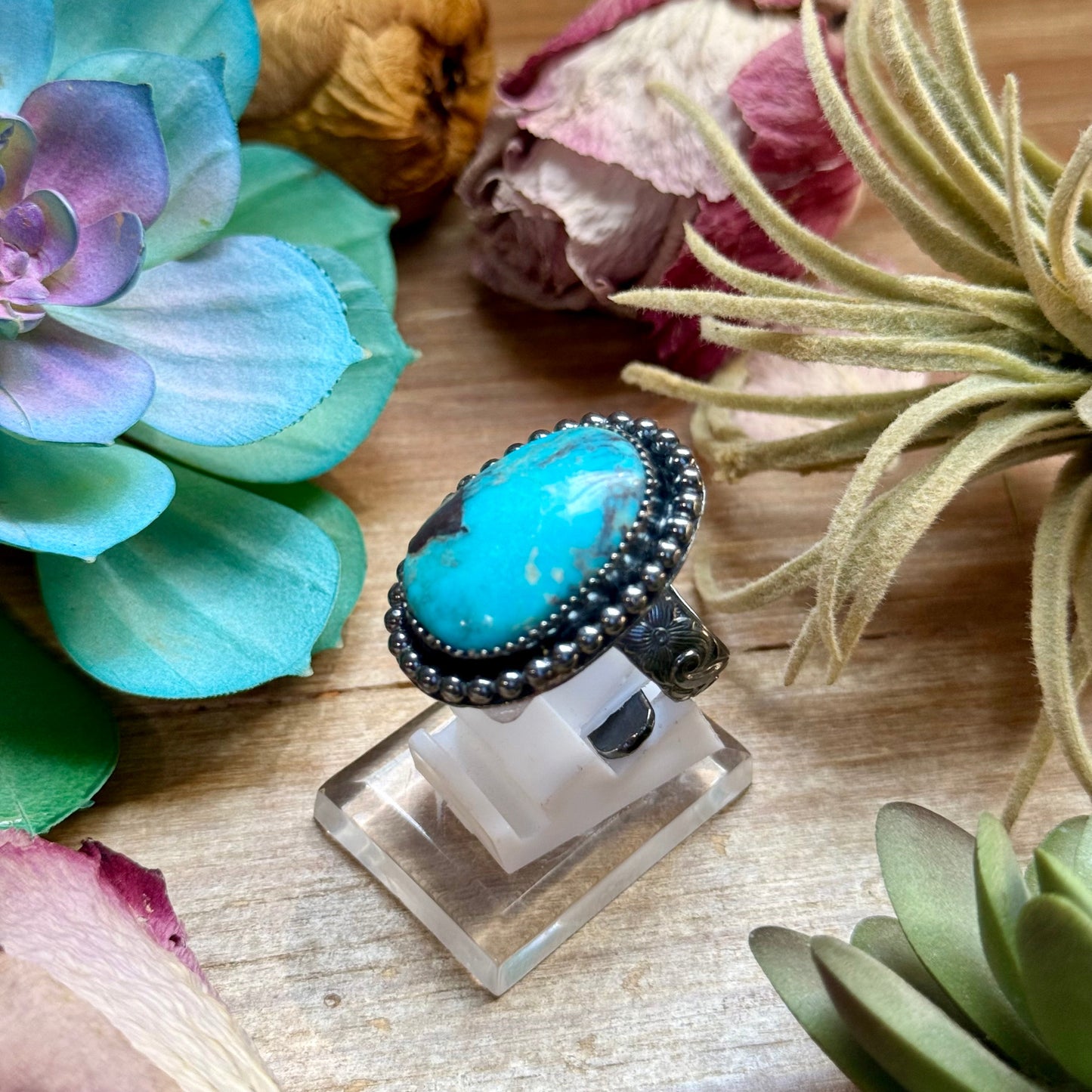 MJ Ring - Turquoise Oval Adjustable Ring
