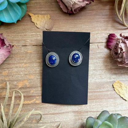 40 - Sterling Silver Lapis Lazuli Stud Earrings by Shay Pfeiffer