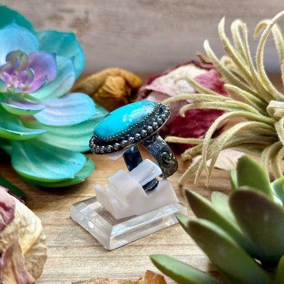 MJ Ring - Turquoise Oval Adjustable Ring