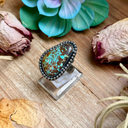 MJ Freeform Turquoise Ring – Sterling Silver