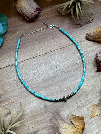 Variscite Heishi Necklace – 14" Best seller