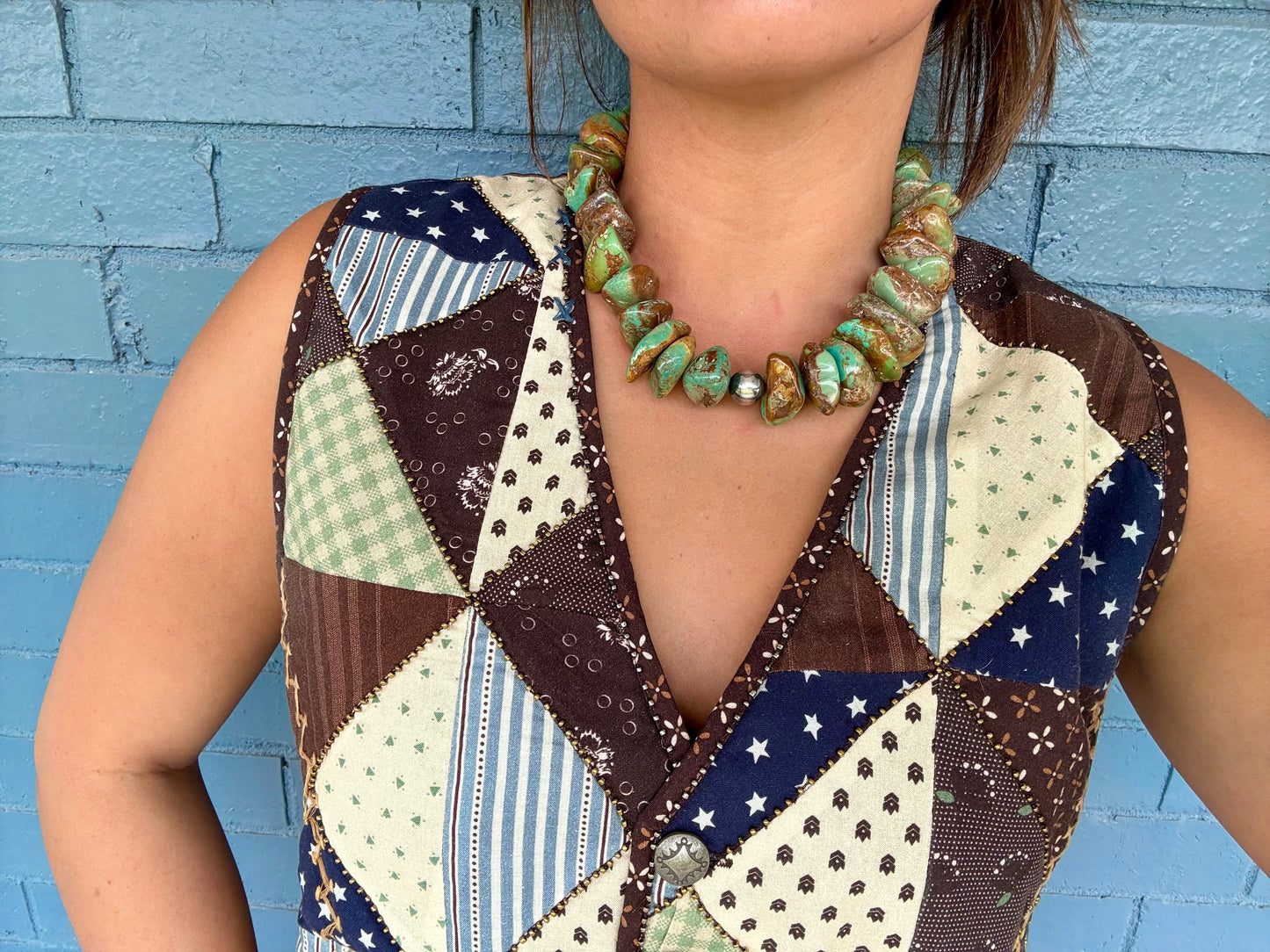 Turquoise Nugget Statement Necklace