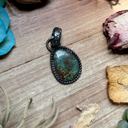MJ Turquoise Pendant – Sterling Silver