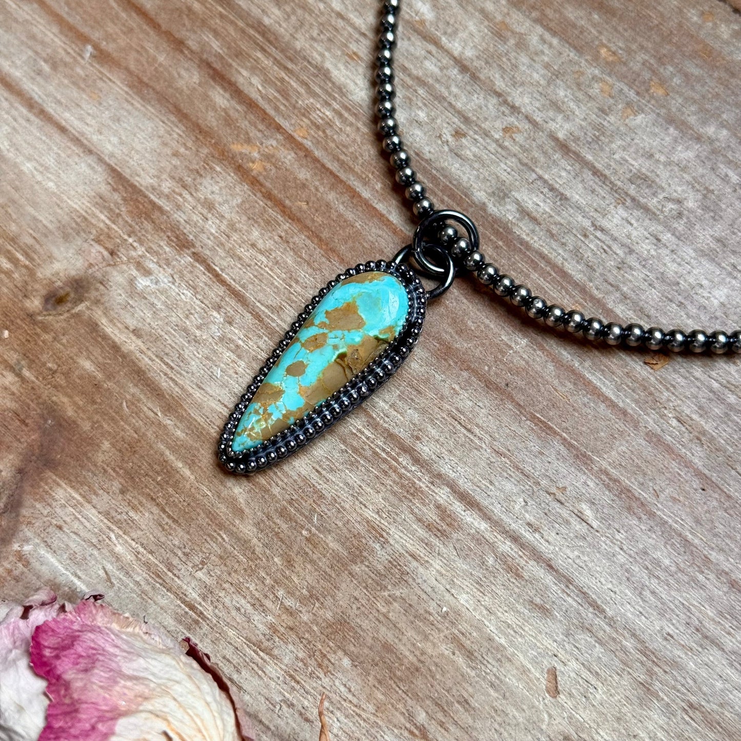 FREE Sterling Silver Pearl Necklace + MJ Royston Turquoise Pendant