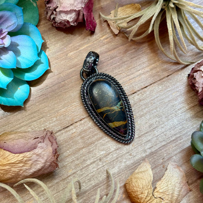 MJ Black Jack Turquoise Pendant