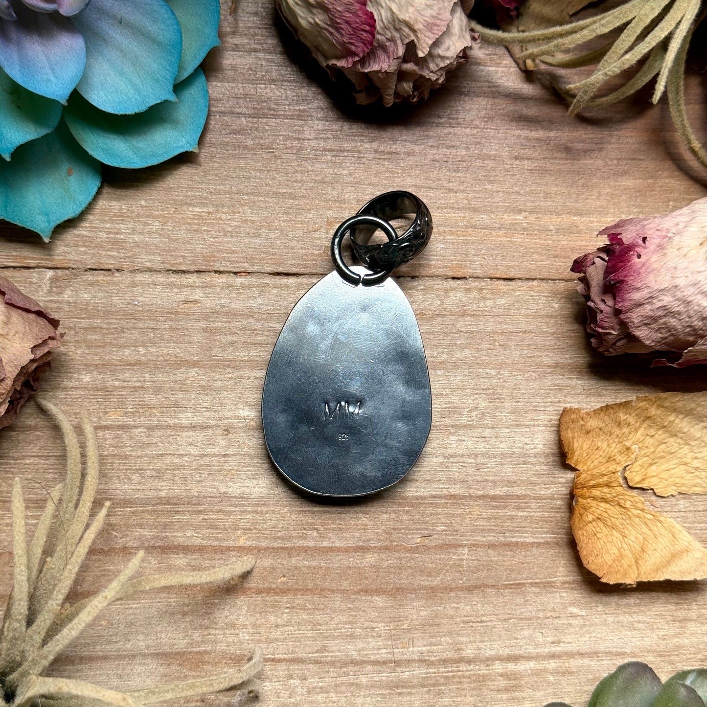 MJ Freeform Turquoise Pendant – Sterling Silver