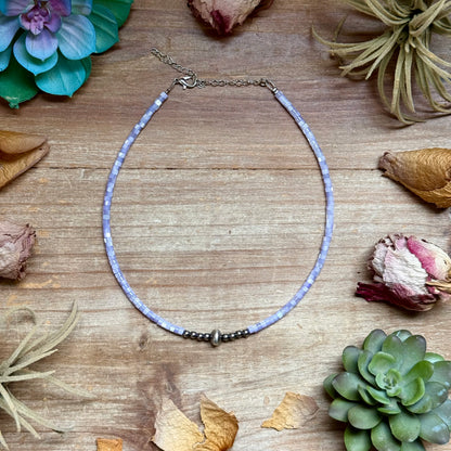 Purple Shell Necklace –  15"