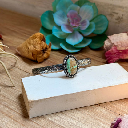MJ Small Royston Turquoise Sterling Silver Cuff