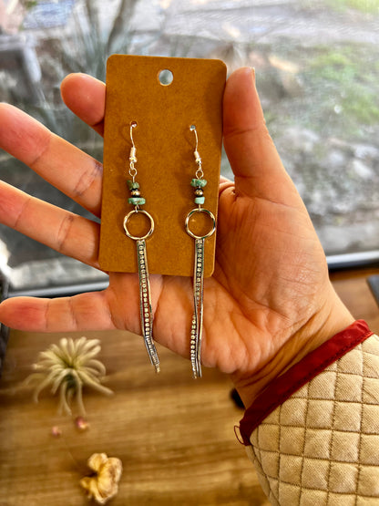 Chic dangle earrings with Navajo and turquoise